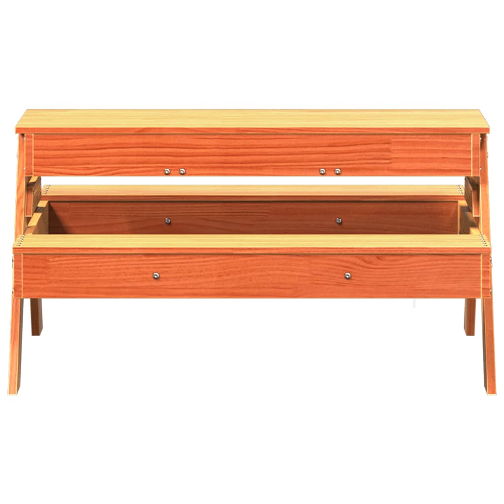 Piknik stol s pješčanikom za djecu masivni bor zlatno smeđi - number 5.