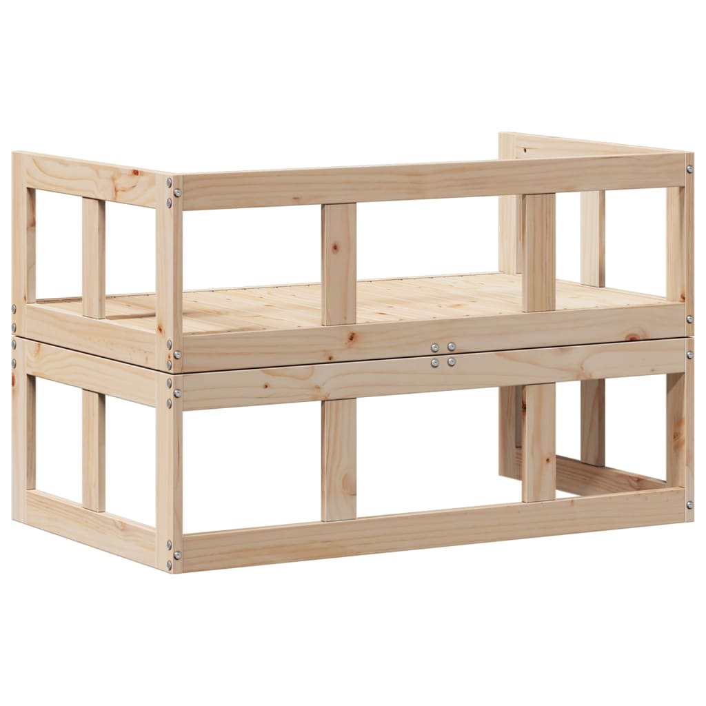 Udvidelig sofabænk til haven massivt fyrretræ - fyrretræ naturlig, 1, x - number 7.