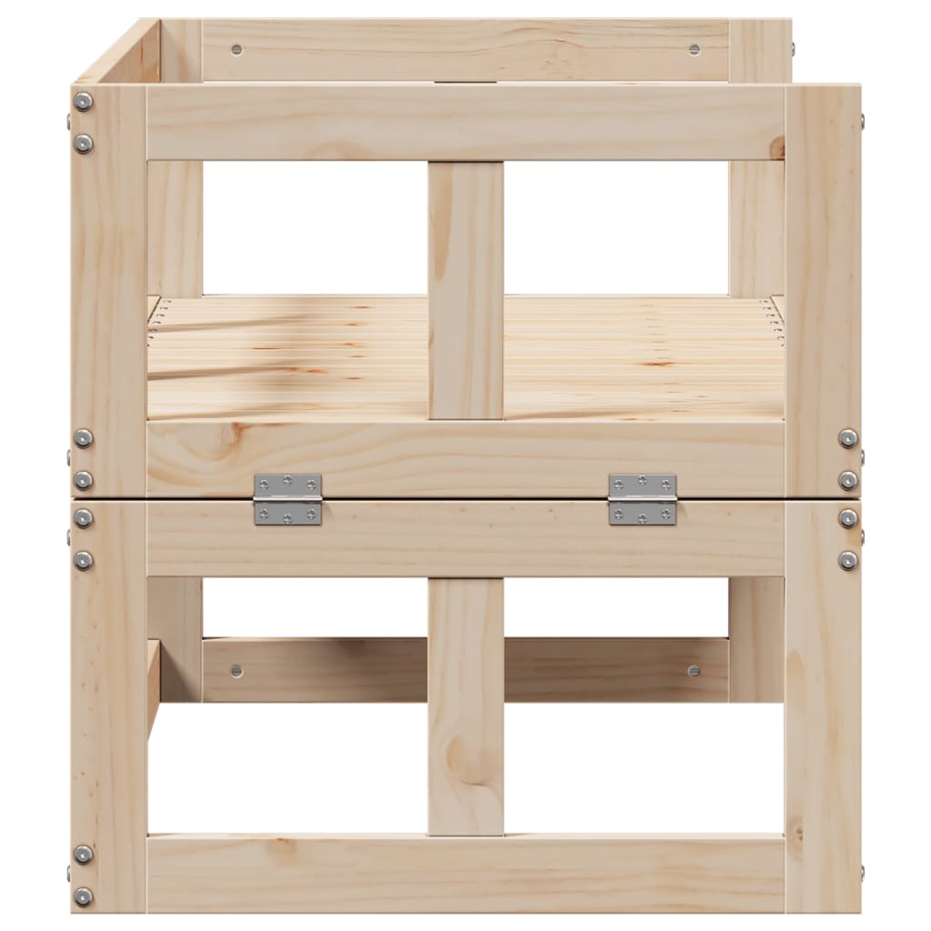 Udvidelig sofabænk til haven massivt fyrretræ - fyrretræ naturlig, 1, x - number 6.