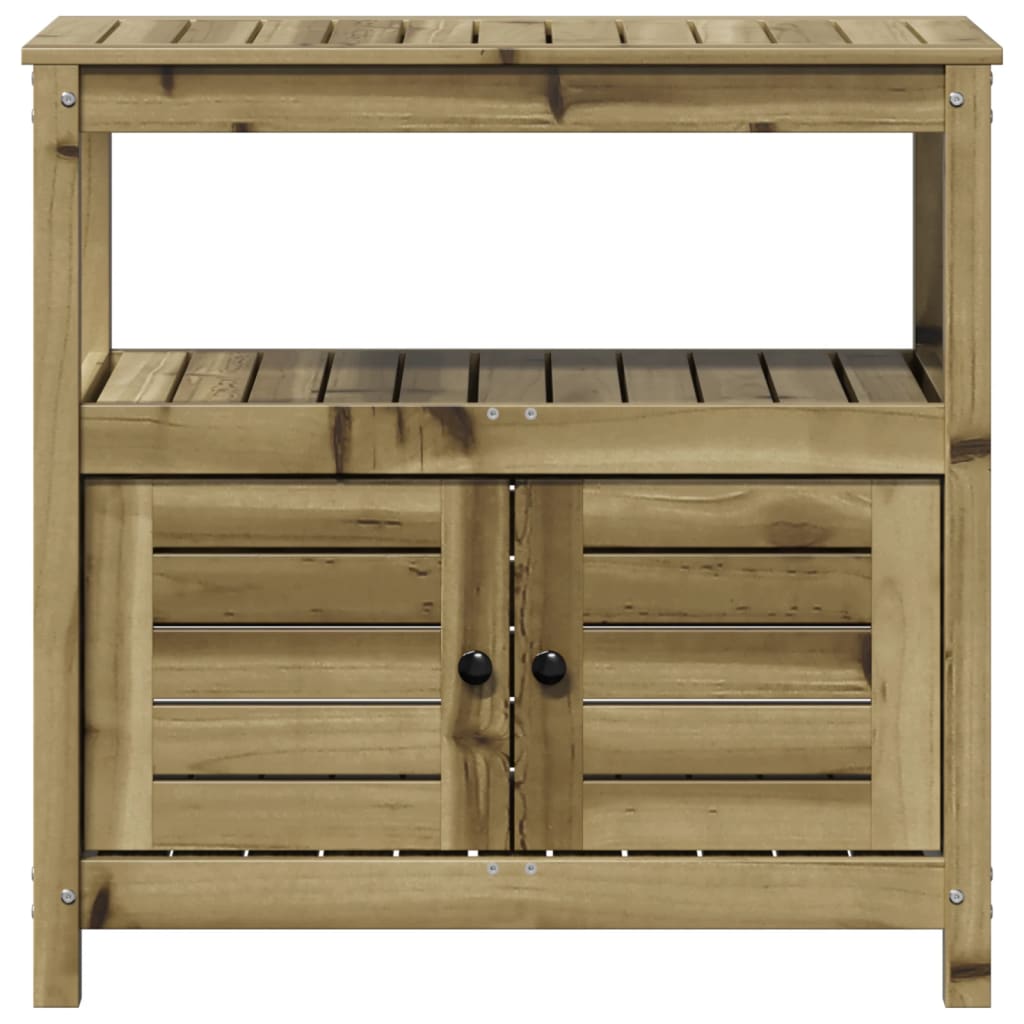 Biljni stol s policama 82,5x45x81 cm impregnirani bor - prirodna impregnacija, 1 - number 5.