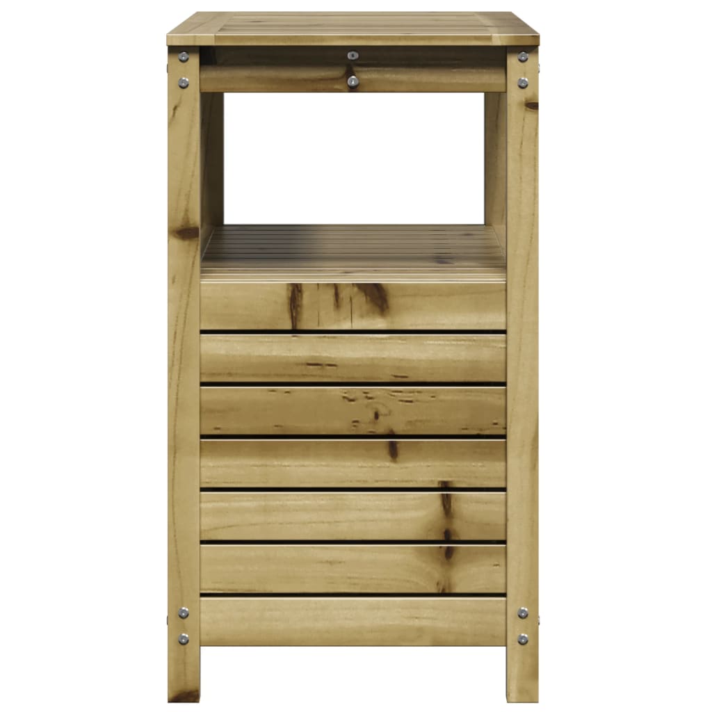 Biljni stol s policama 82,5x45x81 cm impregnirani bor - prirodna impregnacija, 1 - number 6.