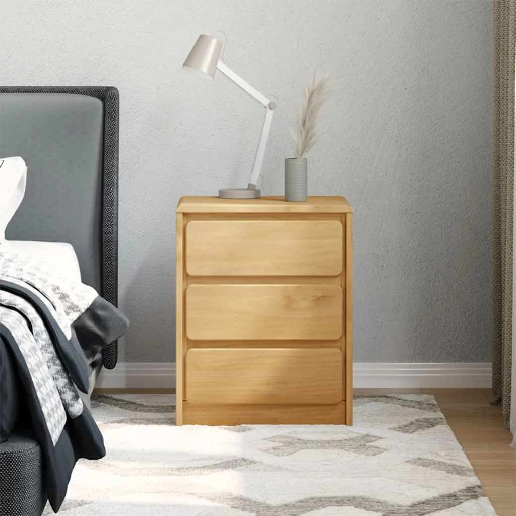 Noćni ormarić sauda 44x35x56 cm puna borovina u boji hrasta - number 1.