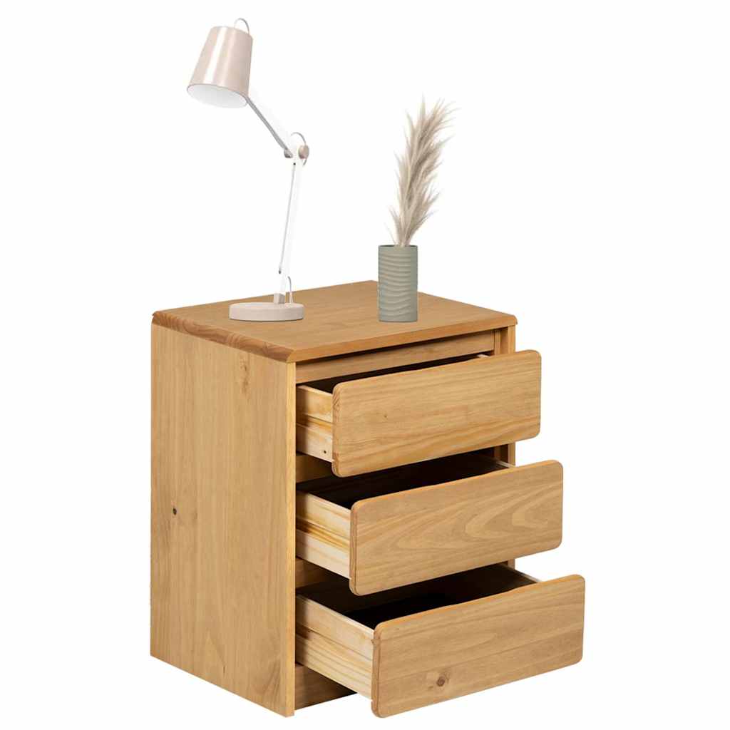 Sengebord sauda 44x35x56 cm massivt fyrretræ egetræsfarvet - number 3.