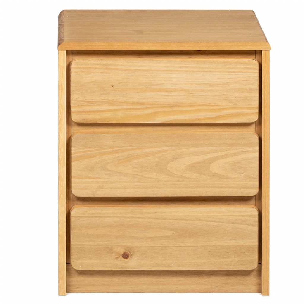 Sengebord sauda 44x35x56 cm massivt fyrretræ egetræsfarvet - number 4.