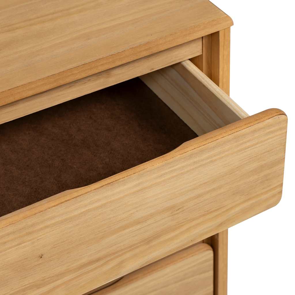 Sengebord sauda 44x35x56 cm massivt fyrretræ egetræsfarvet - number 7.