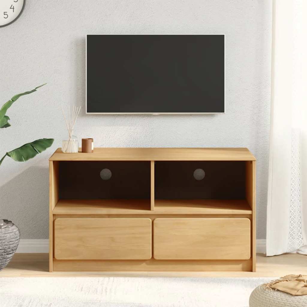 Tv-bord sauda 99x43x55 cm hel furu eikefarget - number 1.