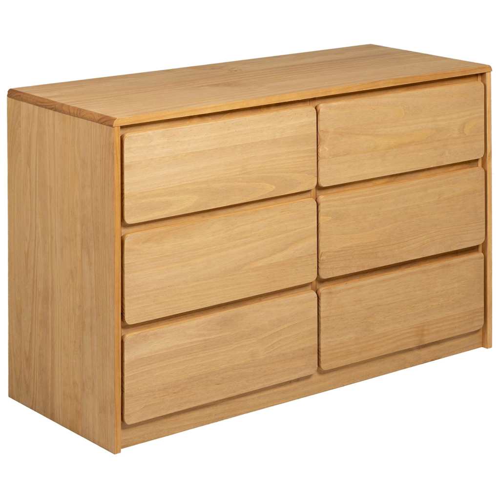 Kommode sauda 111x43x73,5 cm massivt fyrretræ egetræsfarve - number 2.