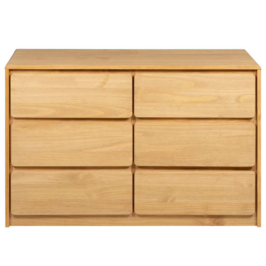 Kommode sauda 111x43x73,5 cm massivt fyrretræ egetræsfarve - number 4.