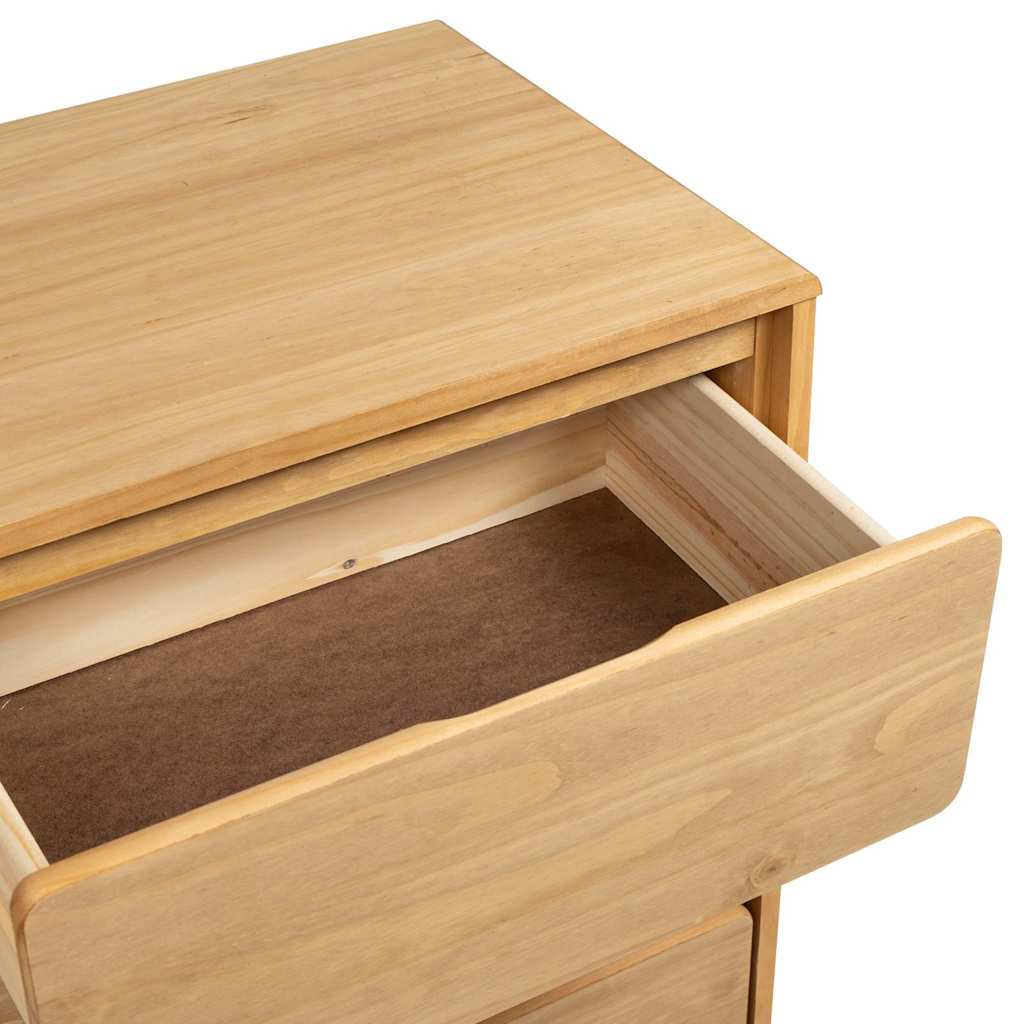 Kommode sauda 111x43x73,5 cm massivt fyrretræ egetræsfarve - number 7.