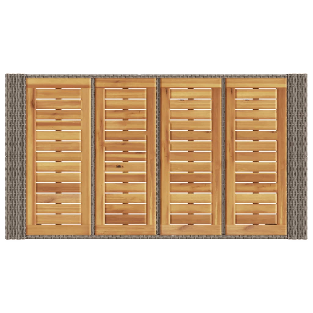 Barbord for hagen akasie topp polyrattan - grå, 145 x 80 x 110 cm, 1 - number 8.