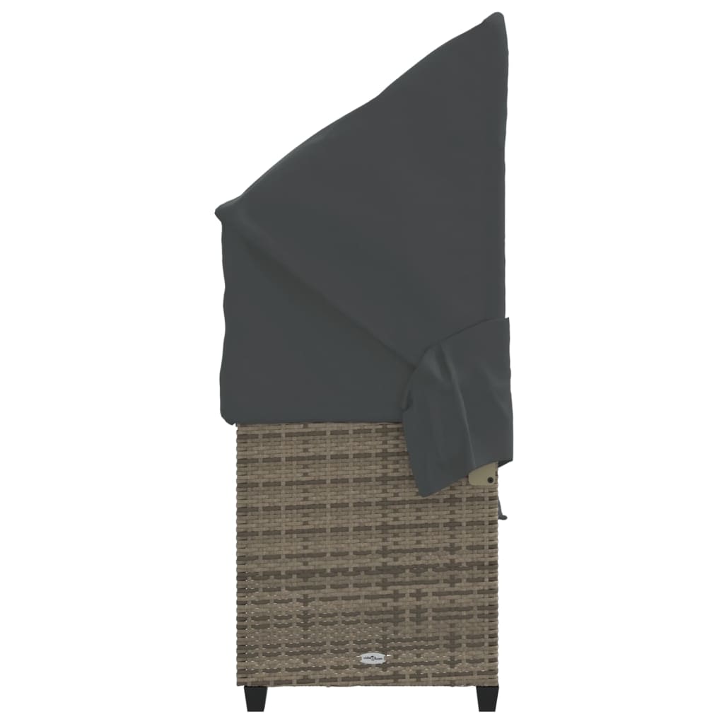 Kauč i jastuci poliratan - sivi, 1, s baldahinom - number 7.