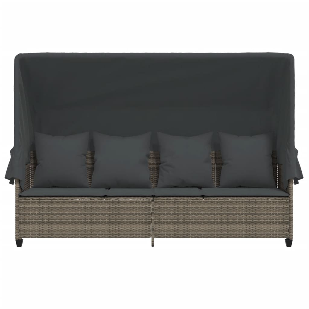 Kauč i jastuci poliratan - sivi, 1, s baldahinom - number 6.