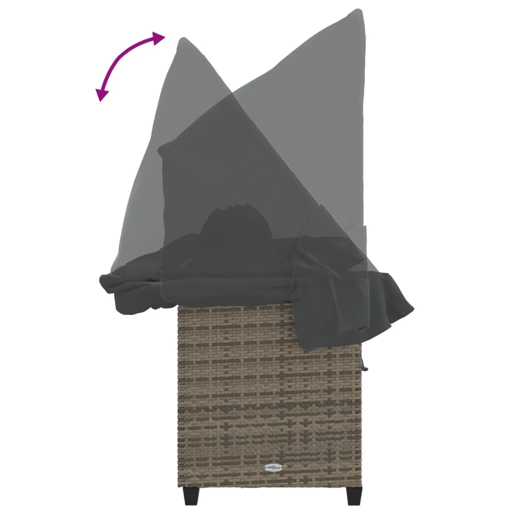 Kauč i jastuci poliratan - sivi, 1, s baldahinom - number 9.