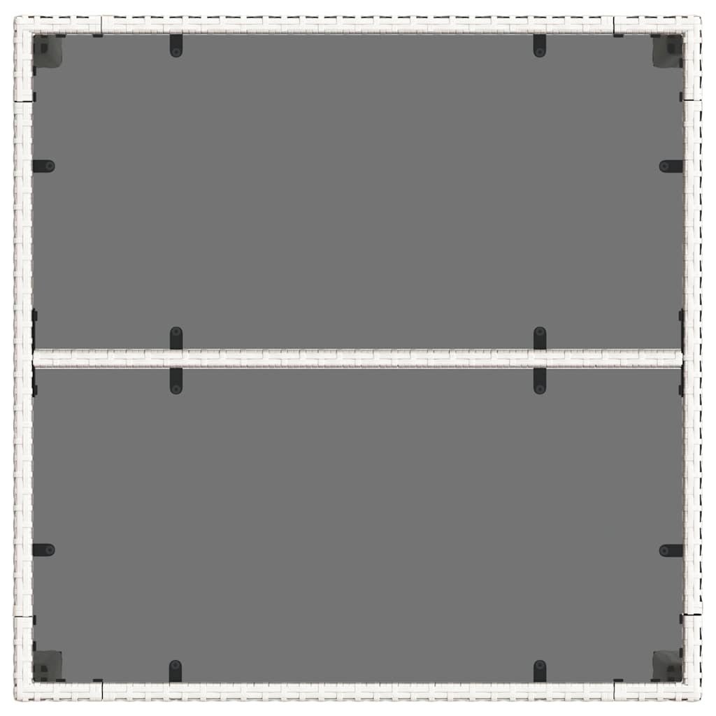 Vrtni stol sa staklenom pločom 90x90x75 cm poliratan - bijeli, 4, ooo 1 - number 8.