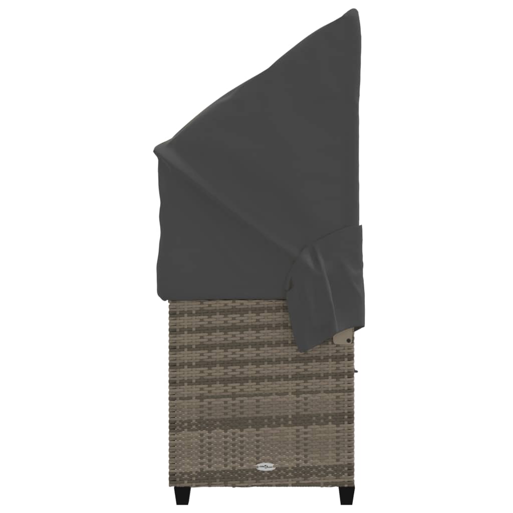 Kauč i jastuci poliratan - sivi, 1, s baldahinom - number 6.