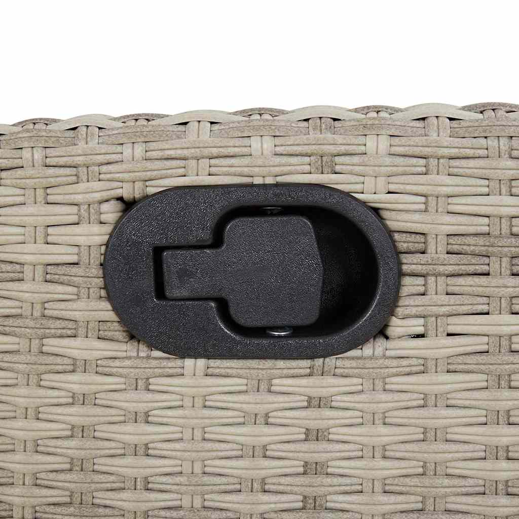 Vrtna klupa s jastucima i funkcijom ležanja poliratan - svijetlo siva, 105 x 66 x 93 cm, 1 - number 8.