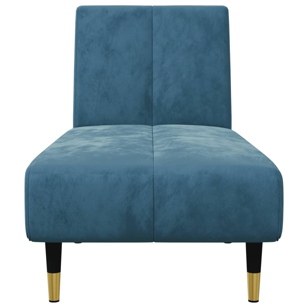 Sofa sett 2 deler velour - blå, uten armlen - number 7.