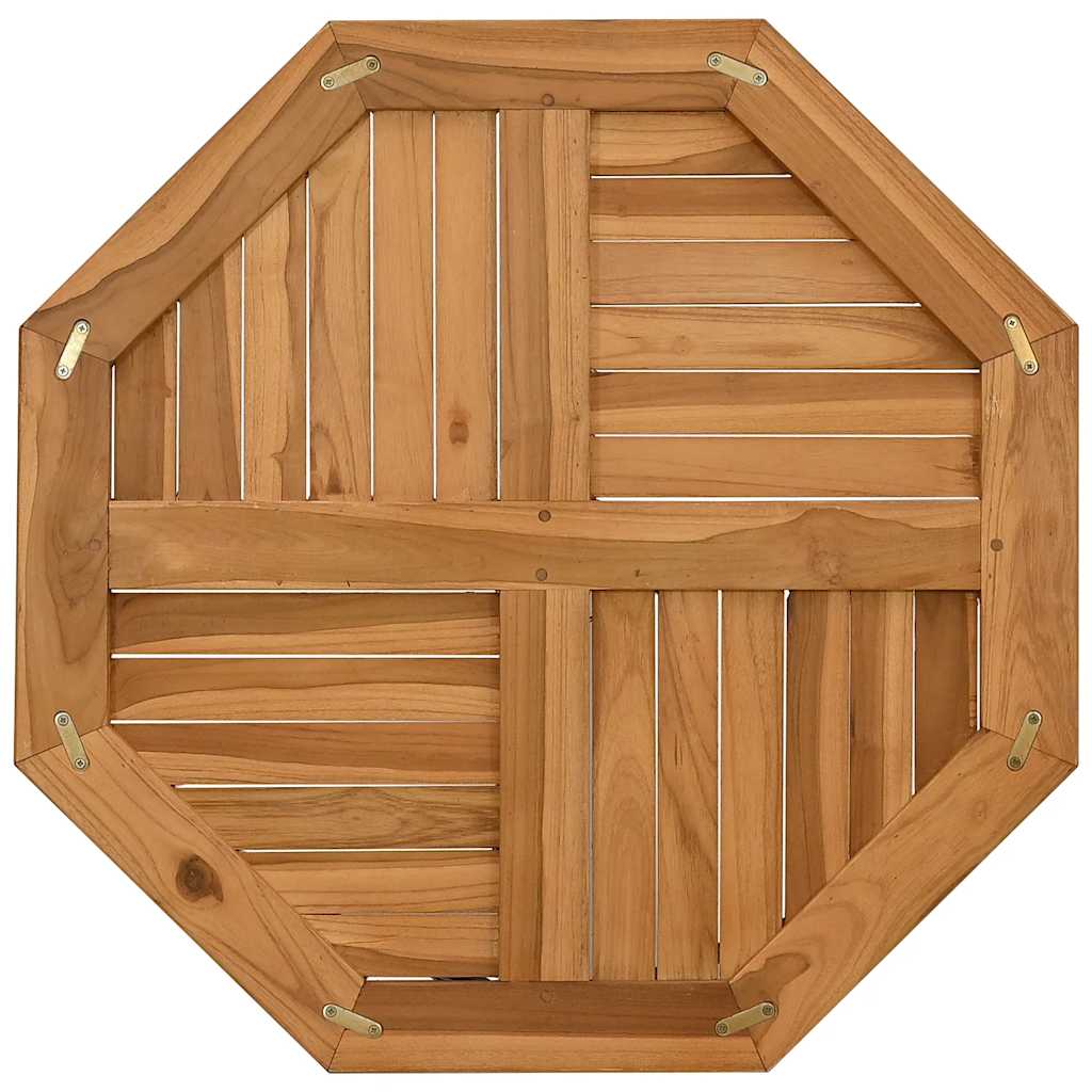 Bordplate 70x70x2,5 cm solid teak tre - 70 x 70 cm, 1, åttekantet - number 5.