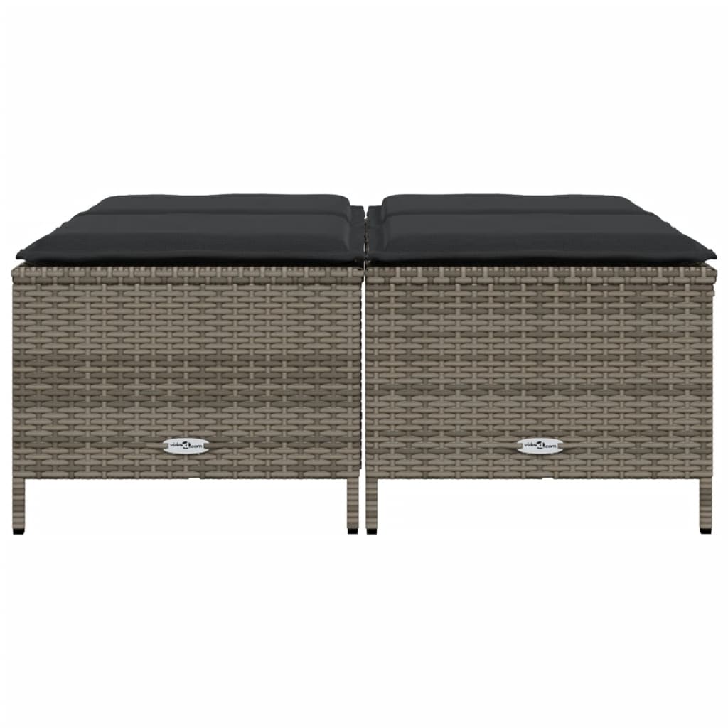 Haveskamler stk. med hynder polyrattan - grå, 1 - number 3.