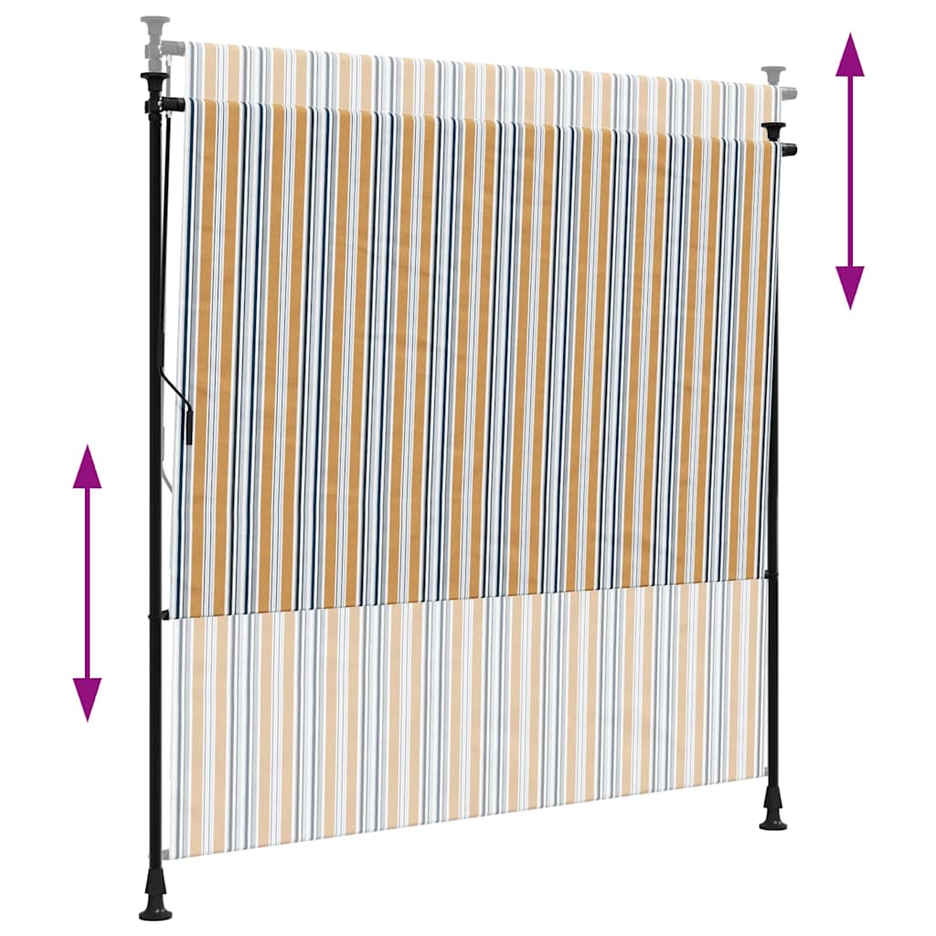 Vanjska rolo tkanina i čelik i bijelo - žuta, 150 x 270 cm, 1 - number 6.