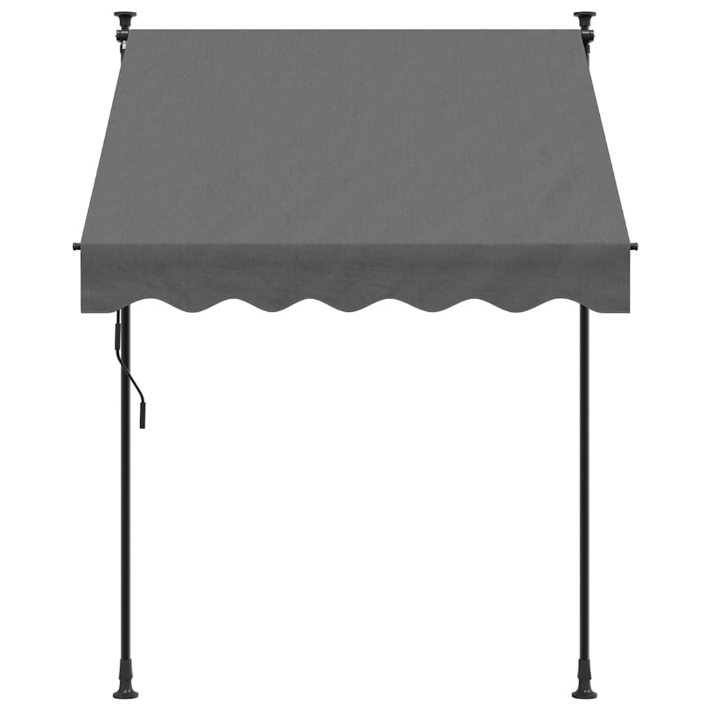 Retractable awning fabric and steel - anthracite grey, 150 x 150 cm, 1 - number 3.