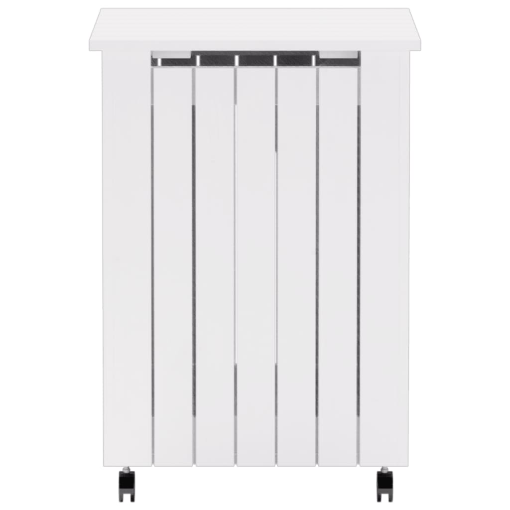 Laundry basket with wheels rana 45x45x64 cm solid pine - number 4.