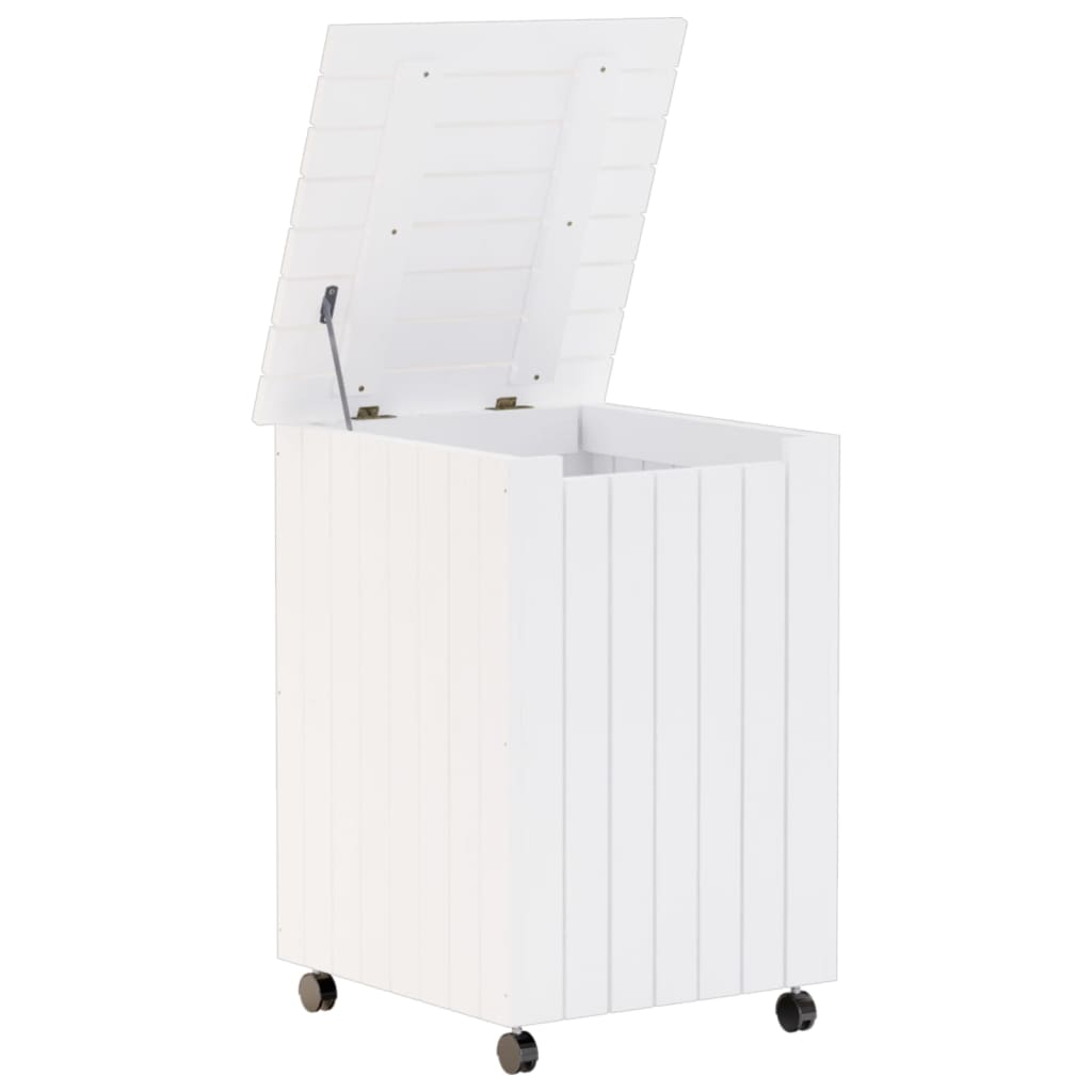 Laundry basket with wheels rana 45x45x64 cm solid pine - number 7.