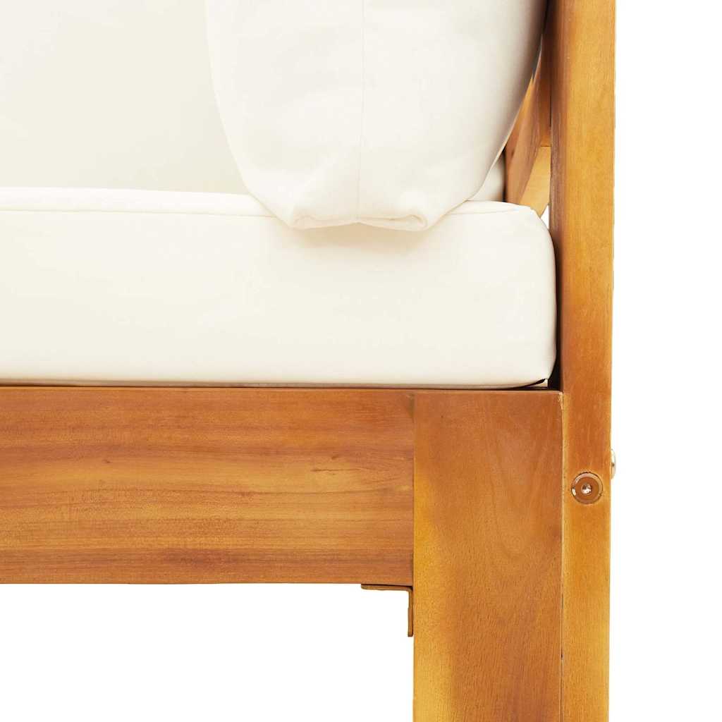 Til haven 2 dele med hynder massivt akacietræ - creme, 1, sofasæt - number 8.