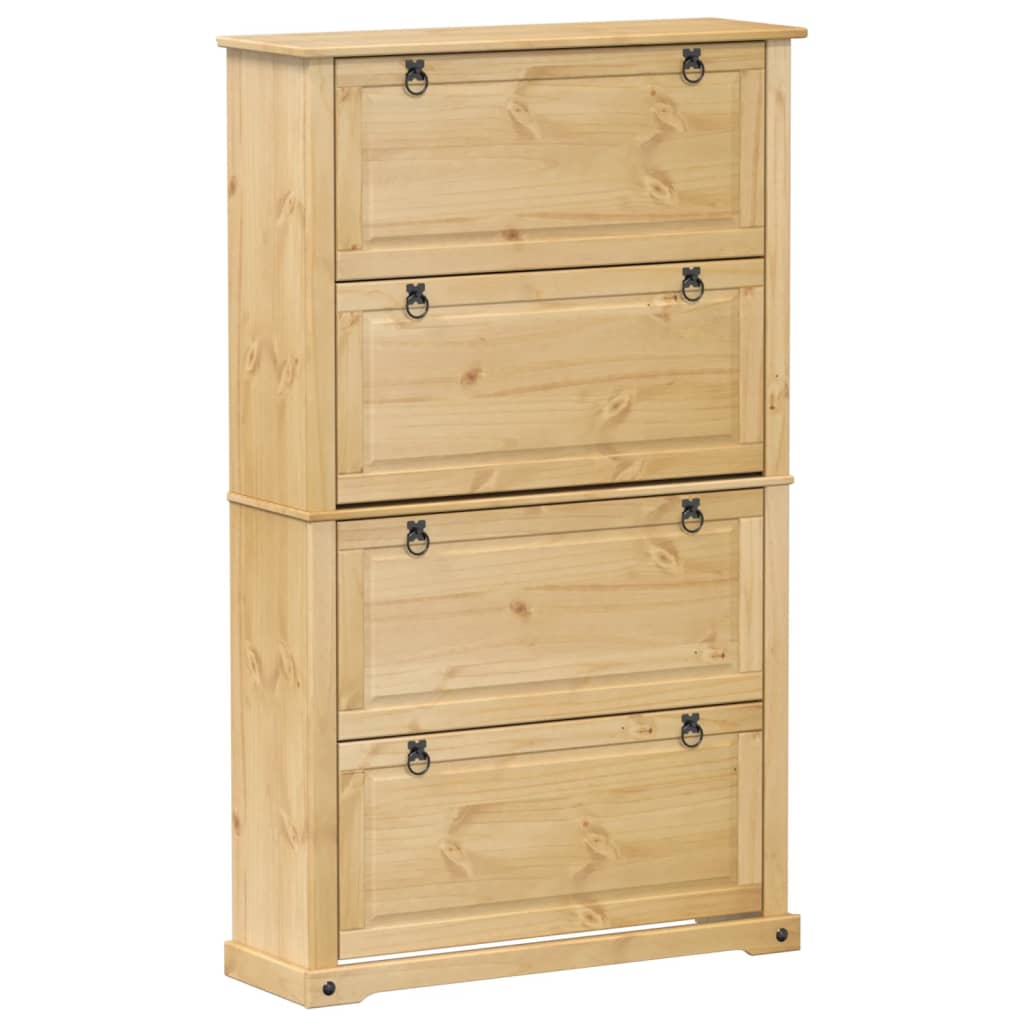 Shoe cabinet corona 99x32x163.5 cm solid pine - number 2.