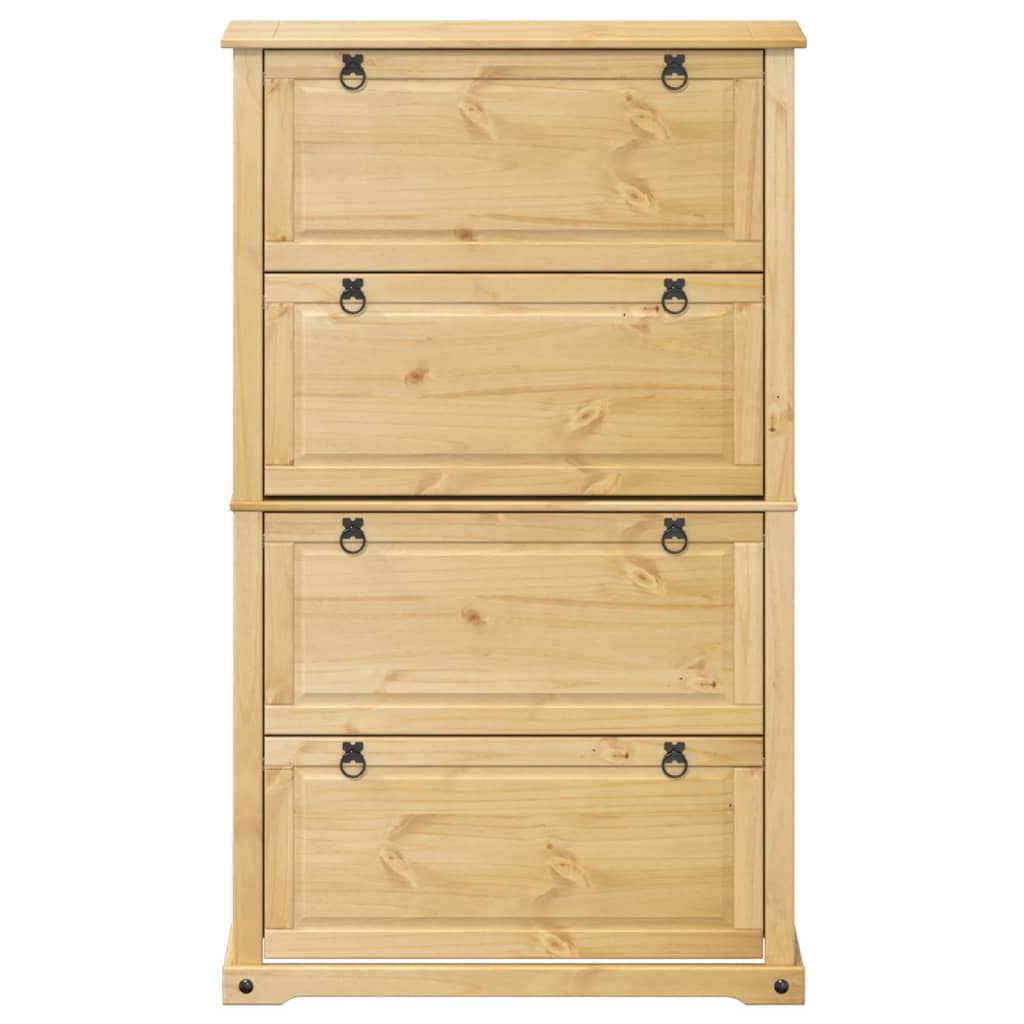 Shoe cabinet corona 99x32x163.5 cm solid pine - number 4.