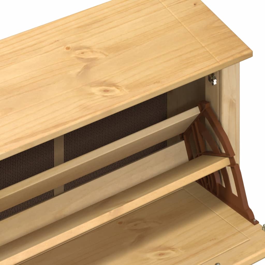 Shoe cabinet corona 99x32x163.5 cm solid pine - number 7.