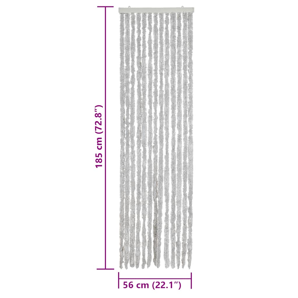 Curtain de mouche chenille - gray, 56 x 185 cm - number 7.