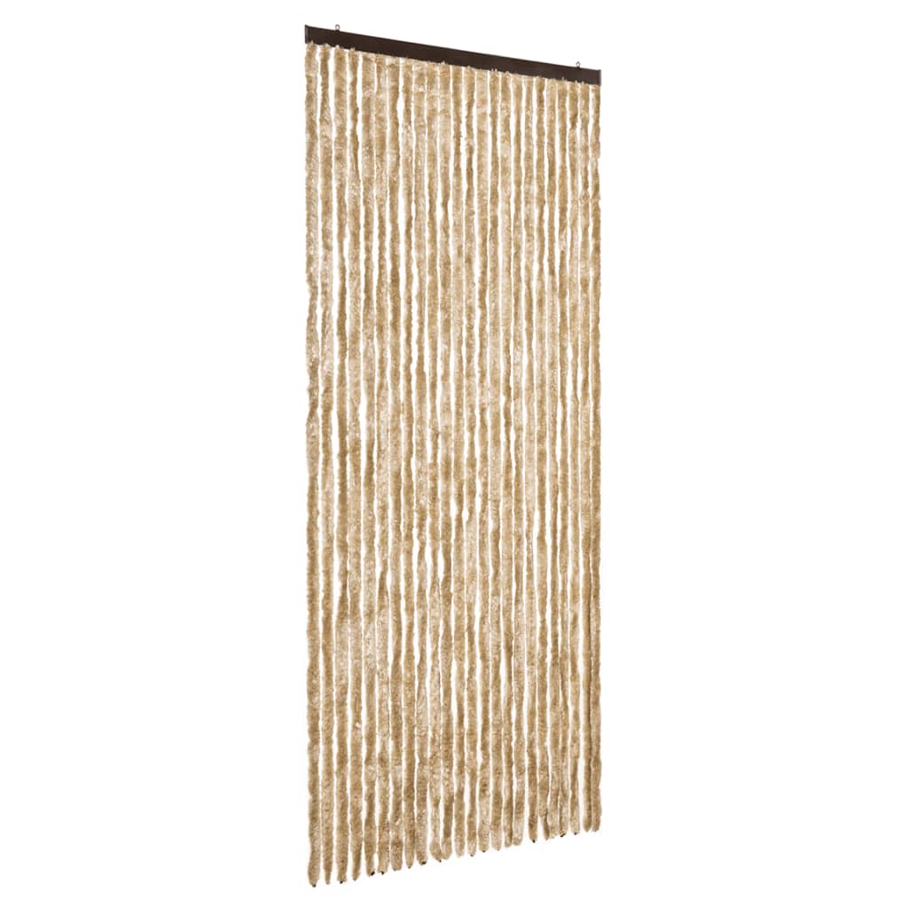 Flueforhæng chenille - beige, 100 x 230 cm - number 2.