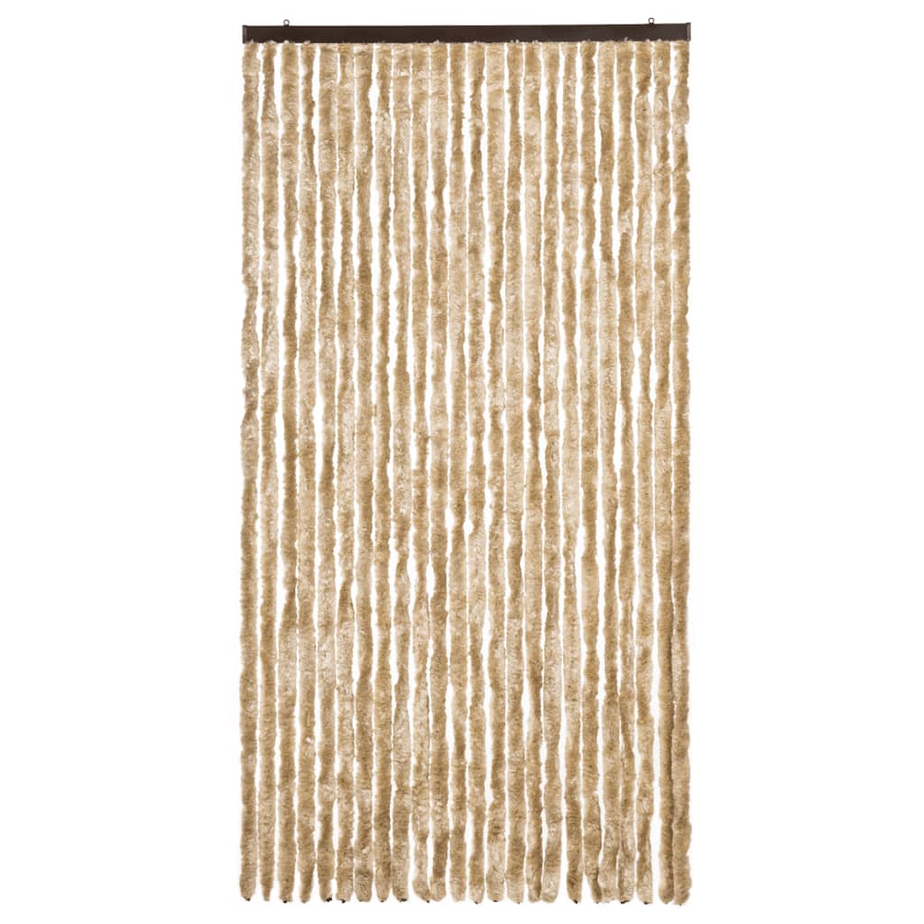 Flueforhæng chenille - beige, 100 x 230 cm - number 3.