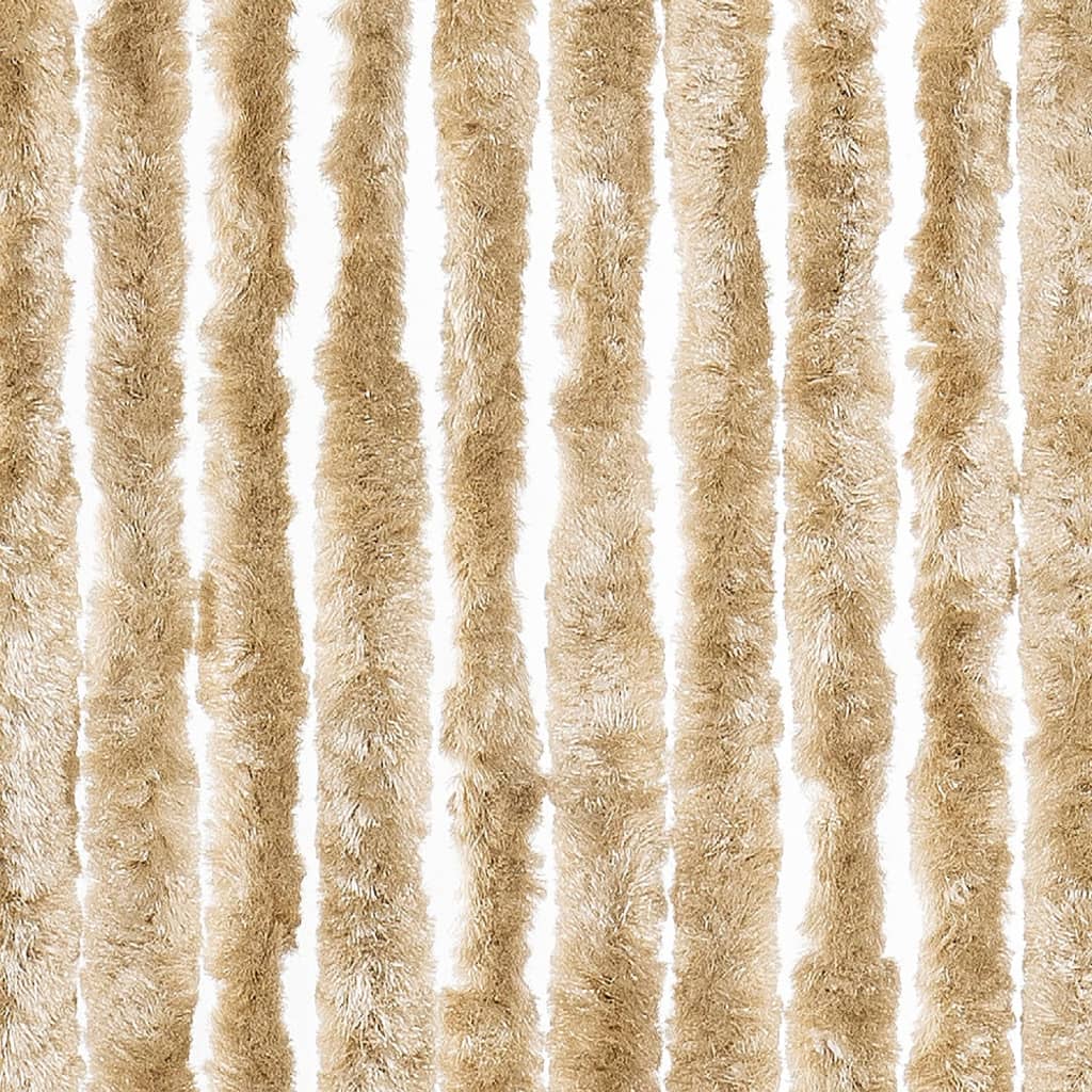 Flueforhæng chenille - beige, 100 x 230 cm - number 5.