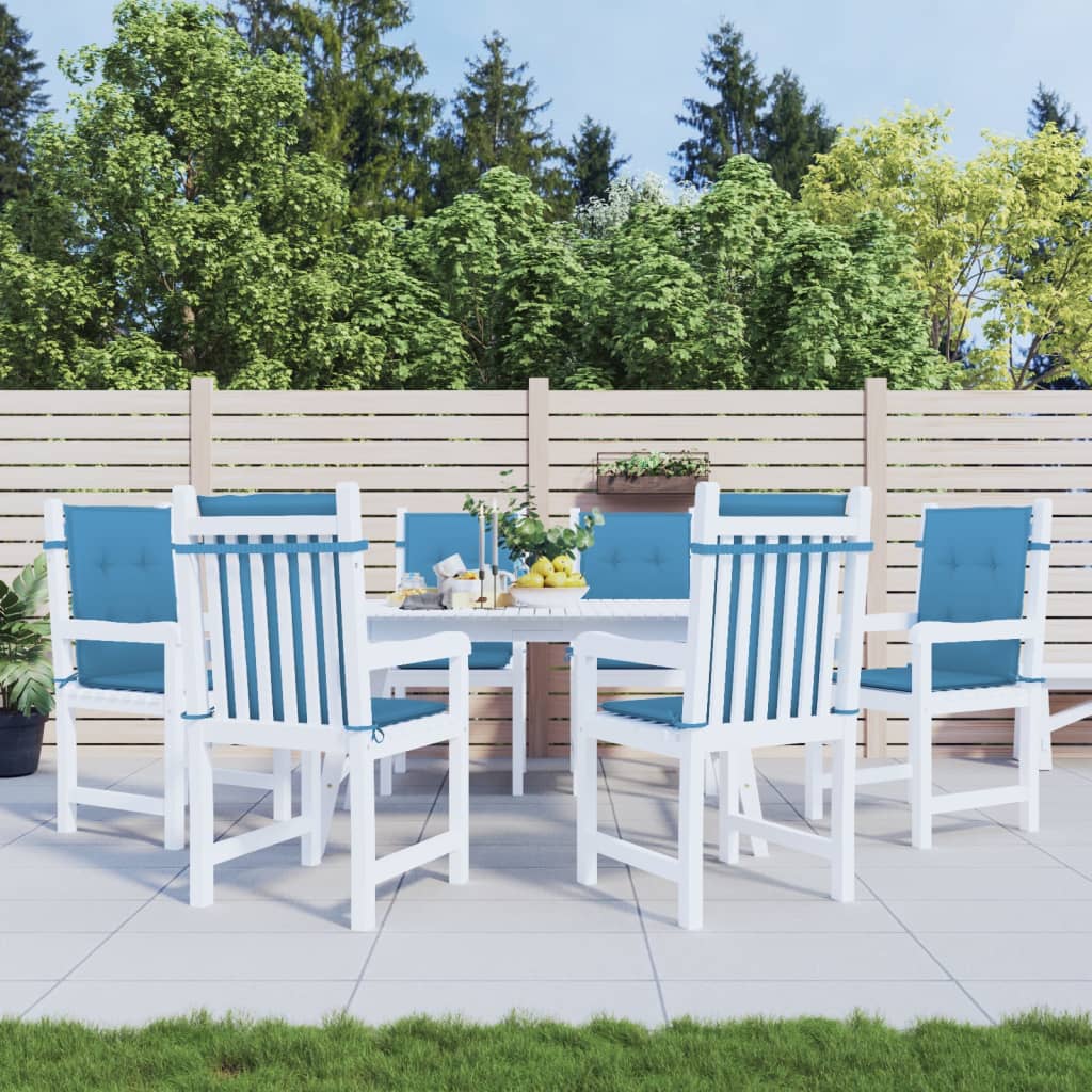 Stolehynder med lav ryg stk. stof blå - meleret blå, 100 x 50 x 4 cm, 6 - number 4.