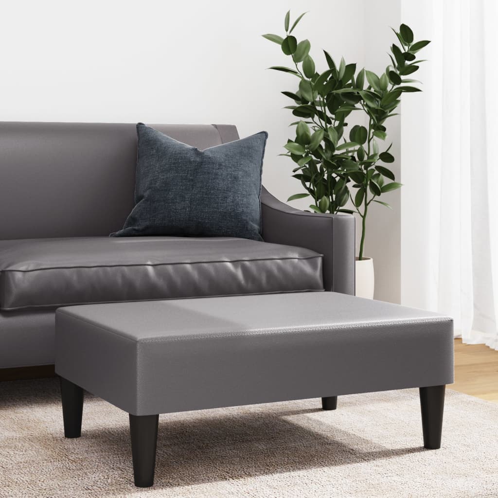 Fodskammel 77x55x31 cm kunstlæder - grå, 1 - number 3.