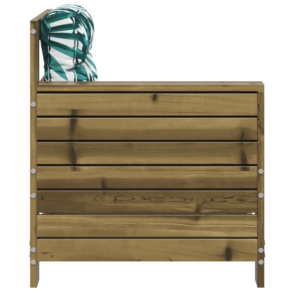 Soffmodul för trädgården med kuddimpregnerad furu - number 5.