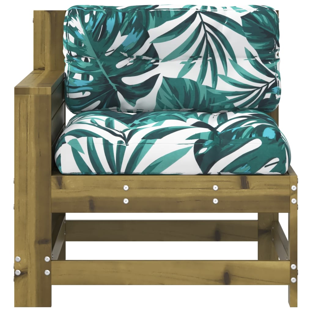 Soffmodul för trädgården med kuddimpregnerad furu - number 4.