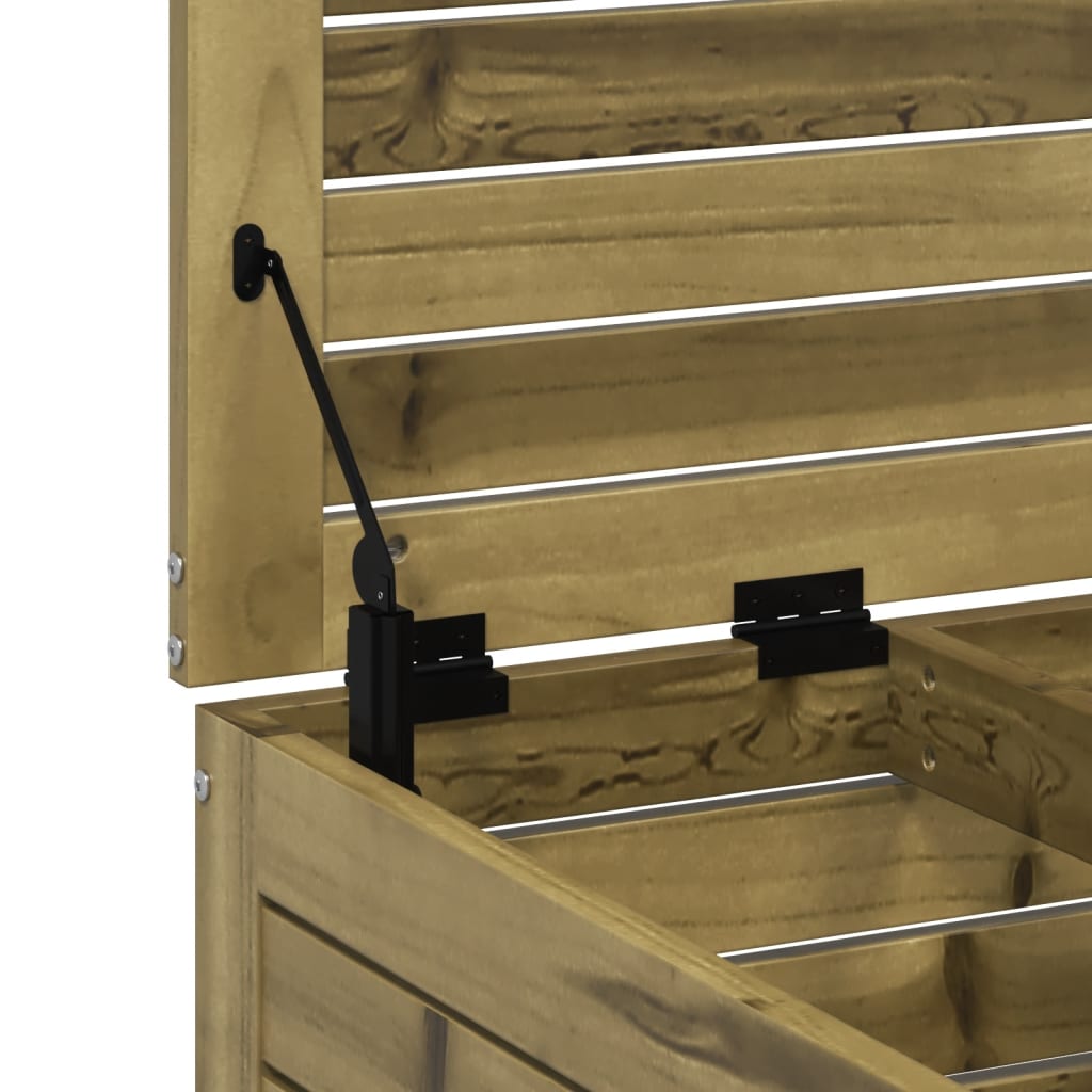 Udendørs fodskammel med hynde imprægneret fyrretræ - number 8.