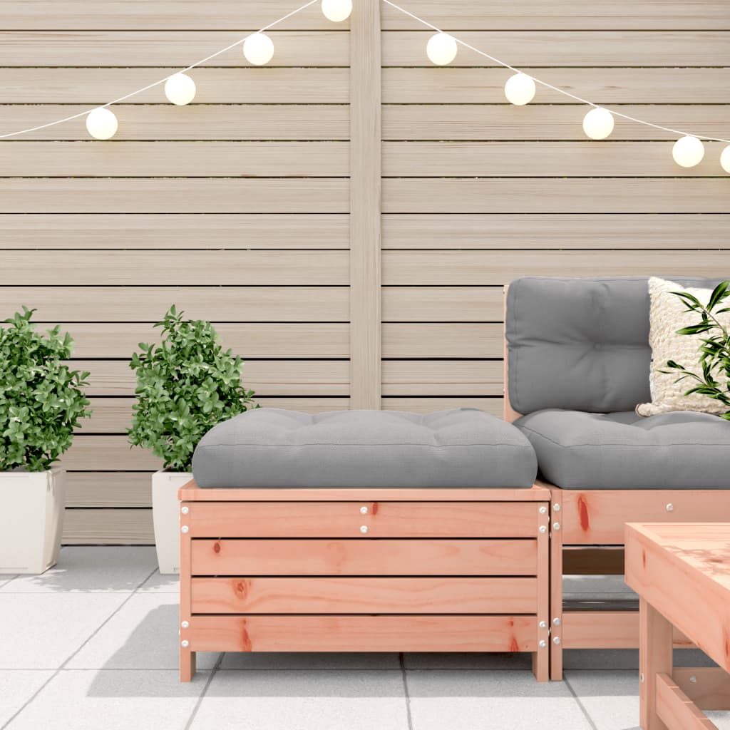 Udendørs fodskammel med hynder massivt douglasgran - number 3.