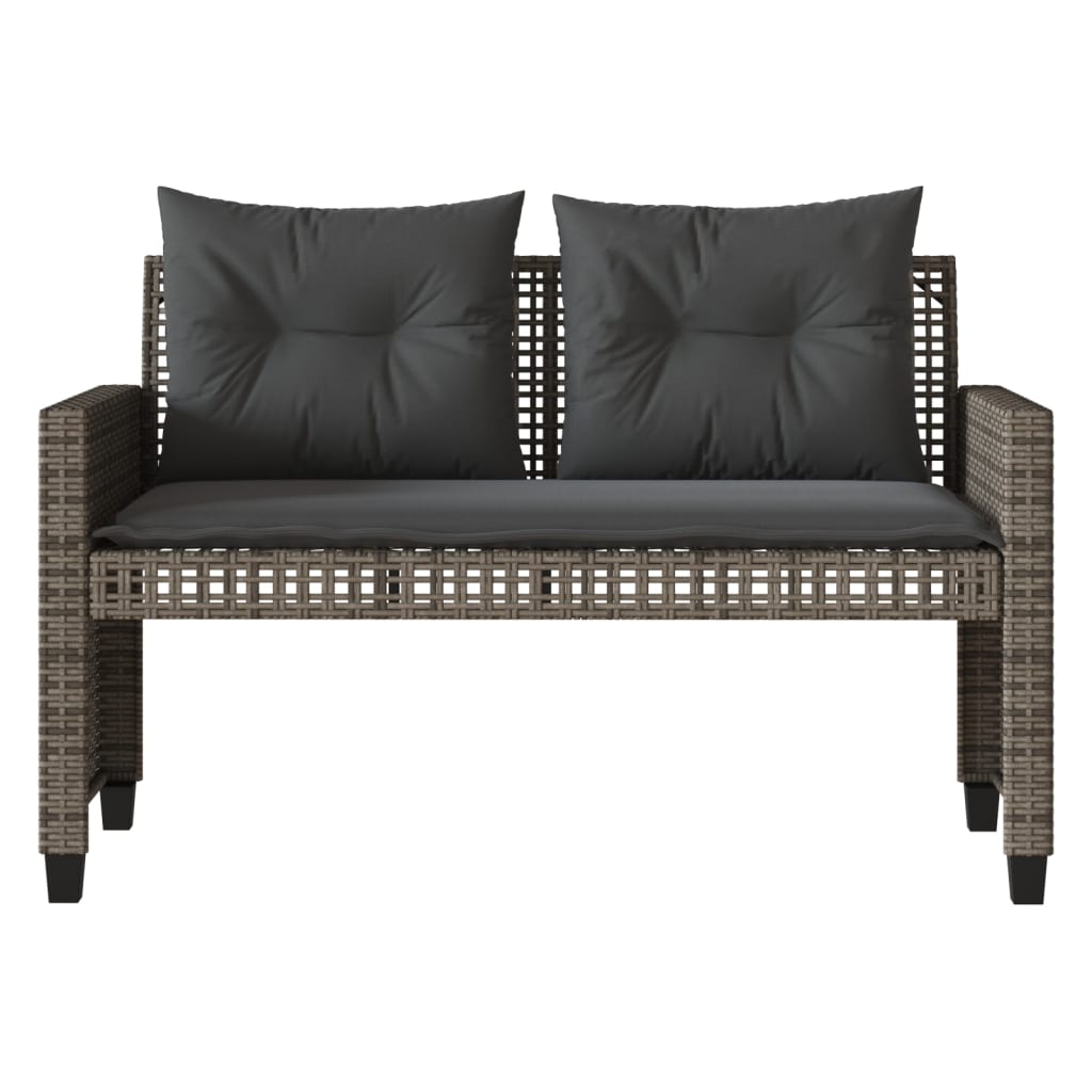 Garnitura za vrtne dijelove s jastucima poliratan i staklo - siva, 4 - number 5.