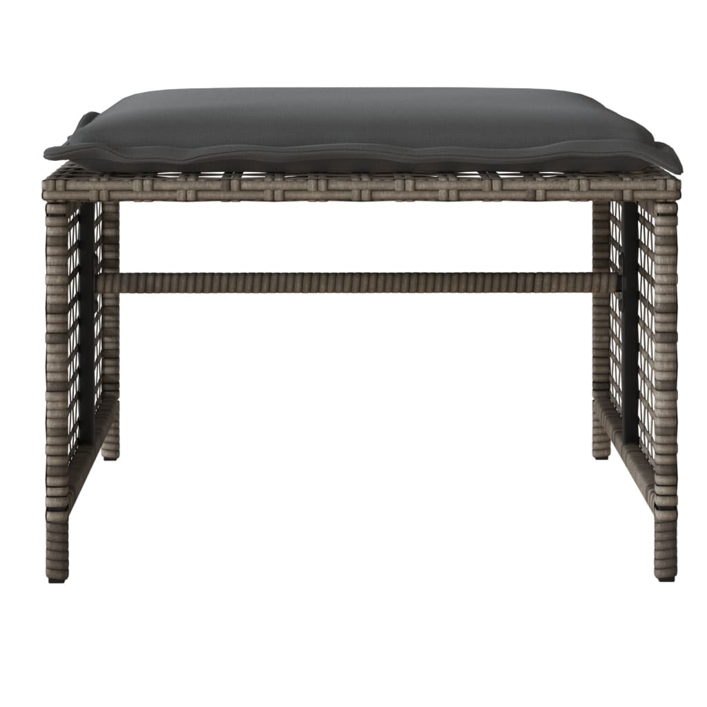 Garnitura za vrtne dijelove s jastucima poliratan i staklo - siva, 4 - number 7.