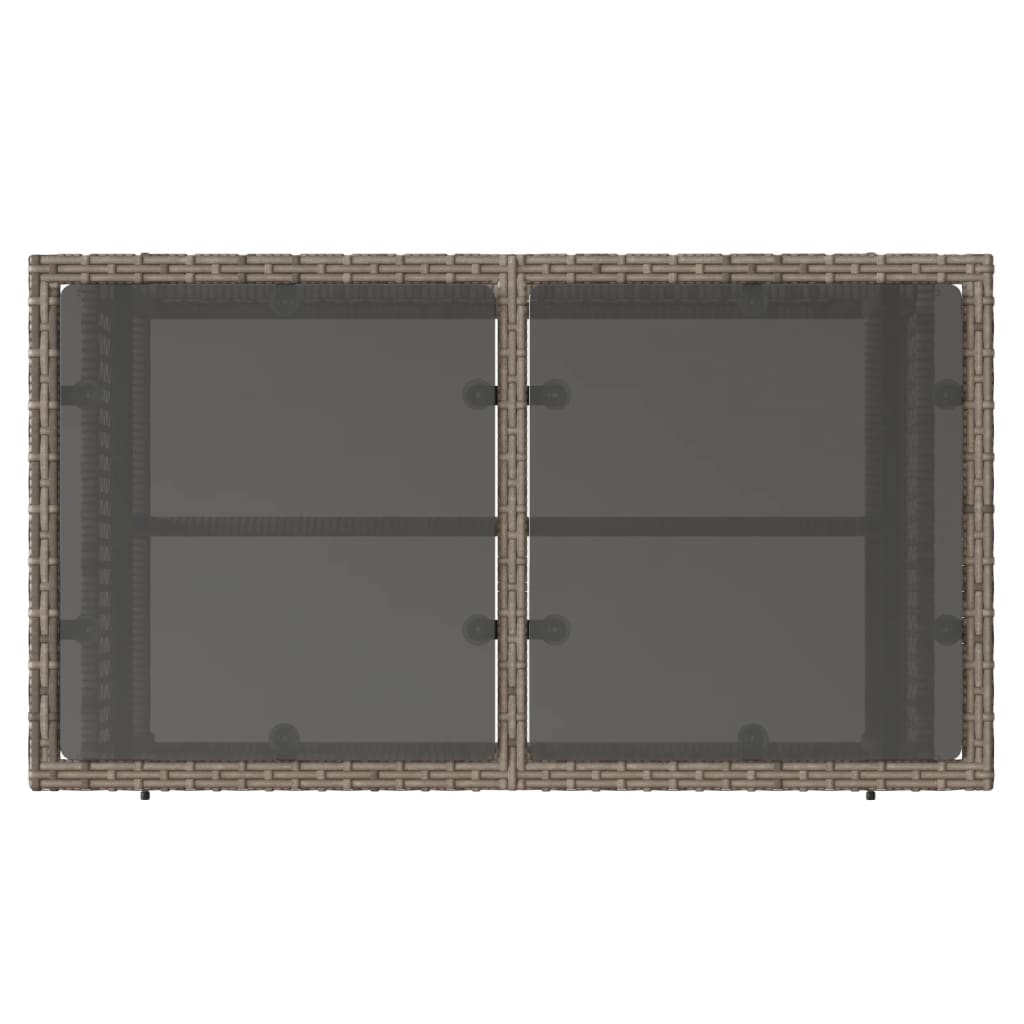 Garnitura za vrtne dijelove s jastucima poliratan i staklo - siva, 4 - number 9.