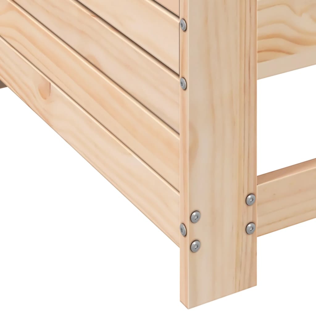 Trädgårdssoffmodul med kudde massiv furu - obehandlad/beige, 1, hörnsoffa - number 7.