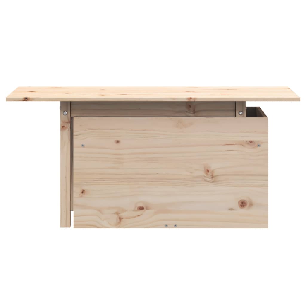 100x50x75 cm massivt fyrretræ - ubehandlet fyrretræ, 1, havebord - number 5.