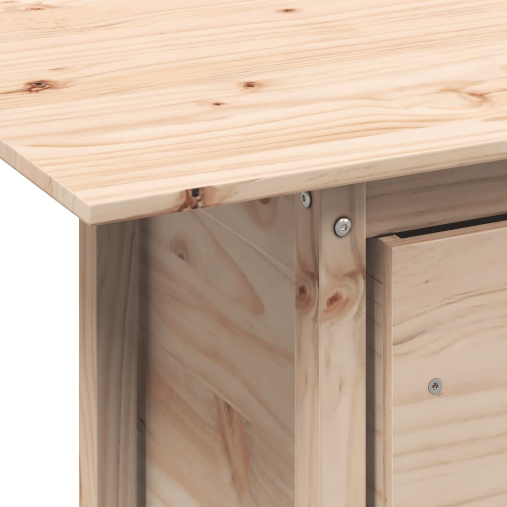 100x50x75 cm massivt fyrretræ - ubehandlet fyrretræ, 1, havebord - number 10.