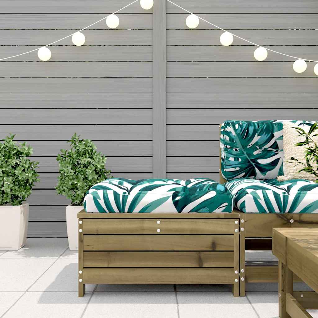 Haveskammel 62x63,5x32 cm imprægneret fyrretræ - ubehandlet imprægneret fyrretræ, 1, lav fodskammel med opbevaring - number 3.