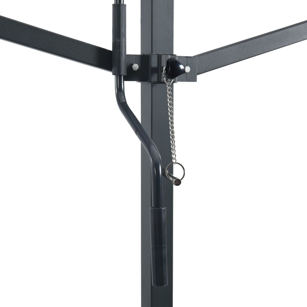 Fritstående markise 600x300 cm stof og stål blå og - hvid, 6 x 3 m, 1 - number 9.