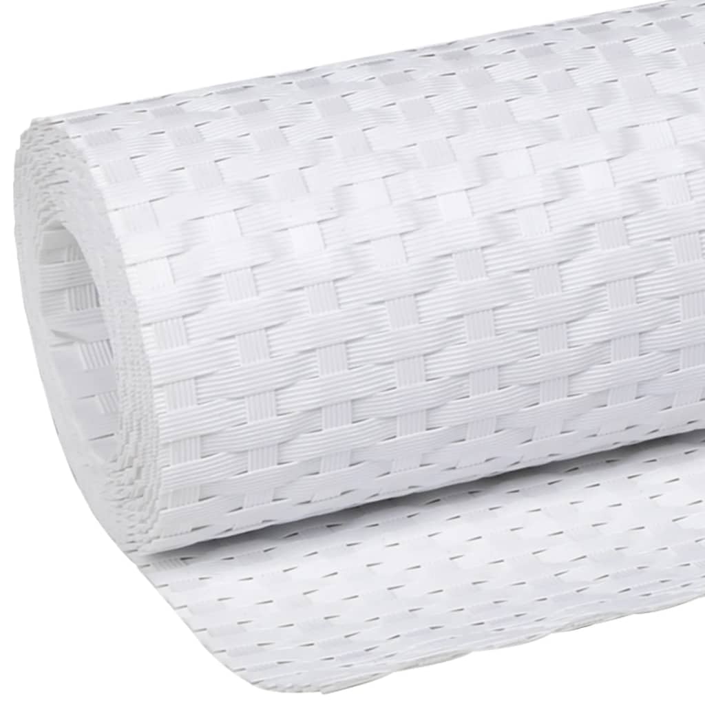 Altanafskærmning polyrattan - hvid, 600 x 90 cm, 1 - number 7.